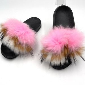 NEW Fox Fur Slides for Women and/or Girls  Comfort Open Toe  Fur size 6